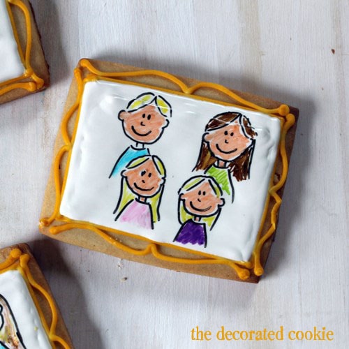 family portrait cookies and other Mother's Day cookies 