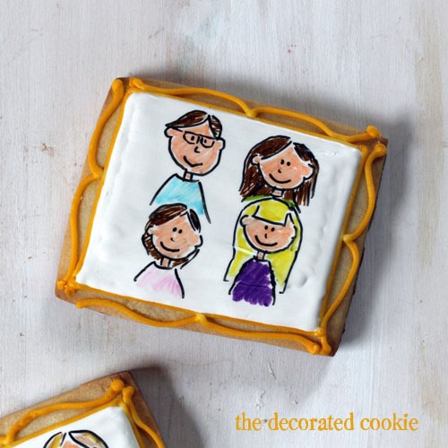 family portrait cookies and other Mother's Day cookies 