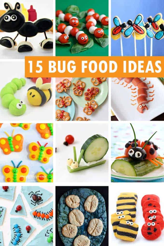 bug party food collage