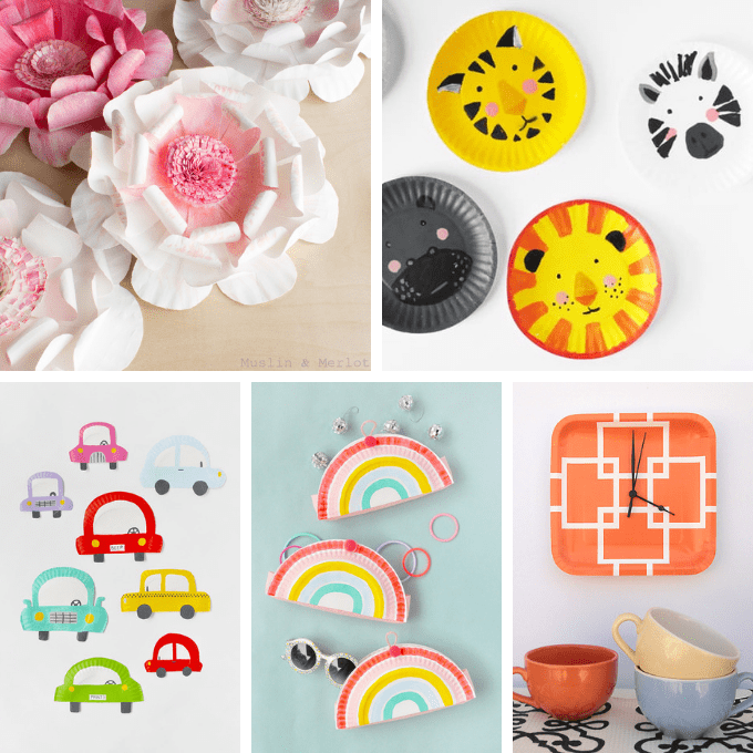 PAPER PLATE CRAFTS -- 22 paper plate crafts for kids and adults. A roundup of crafts and DIY decor made from paper plates