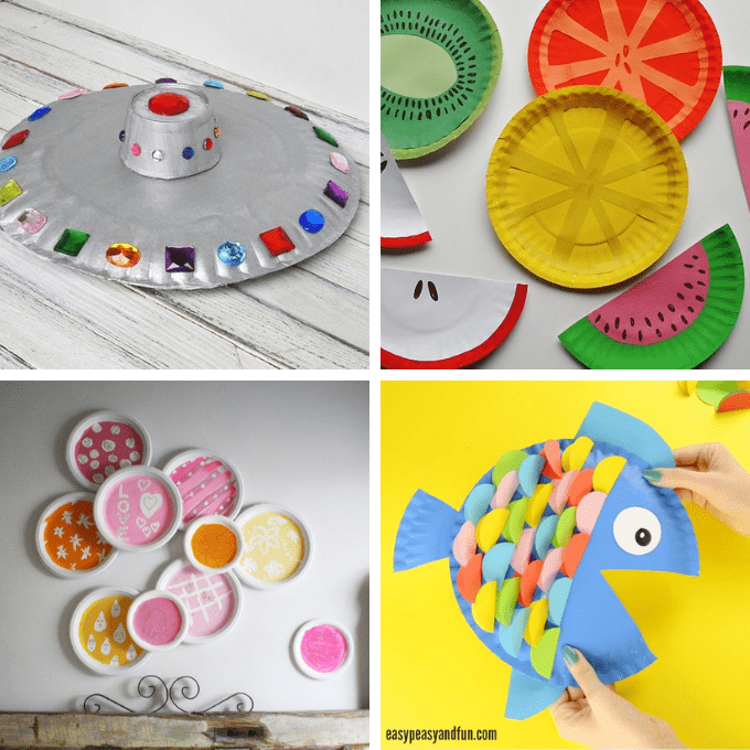 PAPER PLATE CRAFTS -- 22 paper plate crafts for kids and adults. A roundup of crafts and DIY decor made from paper plates