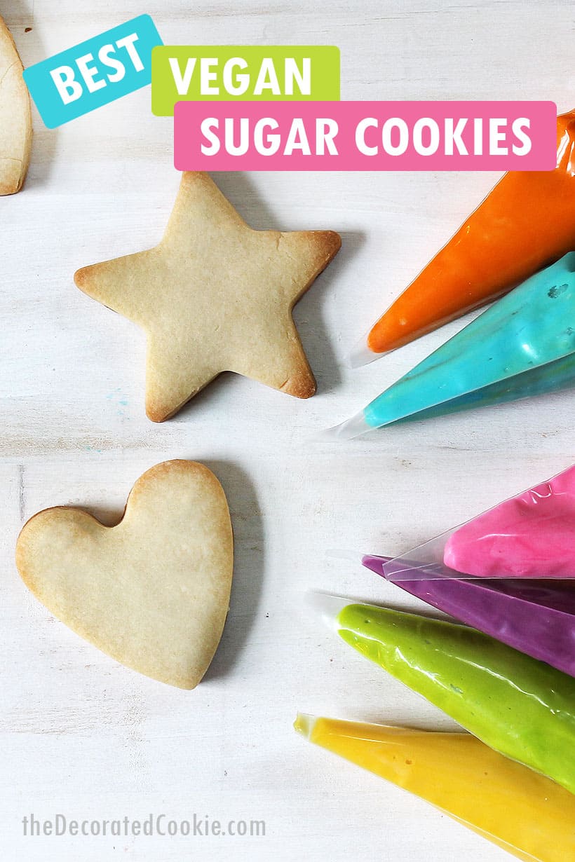 VEGAN sugar cookies and icing for cookie decorating 