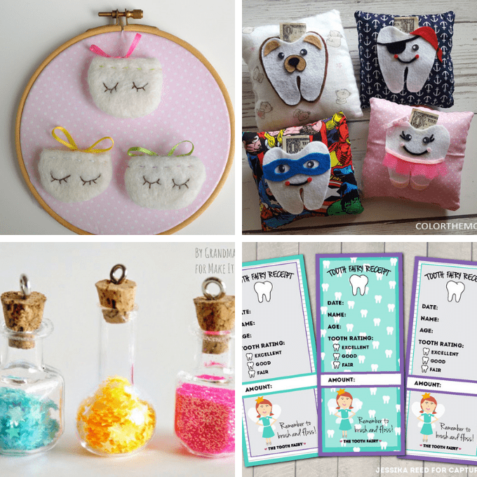 A roundup of 12 TOOTH FAIRY CRAFTS and DIY ideas for the tooth fairy your kid will love, including tooth pillows, fairy gifts, and more. 