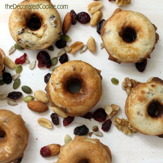 HEALTHY maple trail mix doughnuts in the BabyCakes Donut Maker 