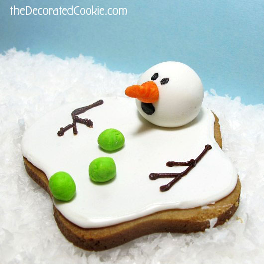 the ORIGINAL melting snowman cookie - the decorated cookie