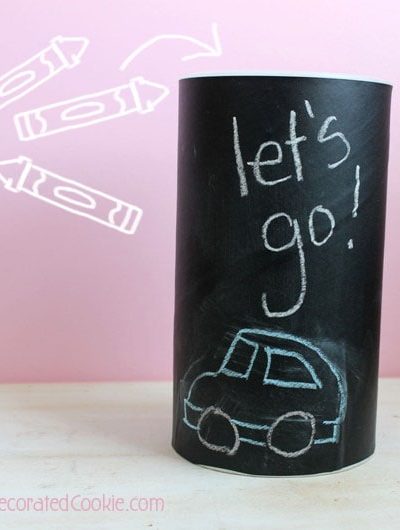 DIY chalkboard canisters from oatmeal containers