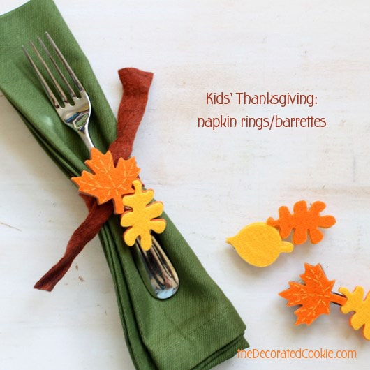 felt leaf napkin rings