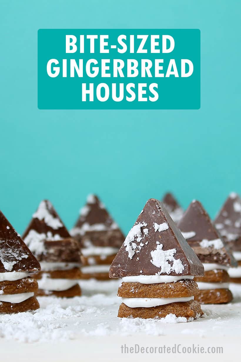 bite-sized gingerbread houses 