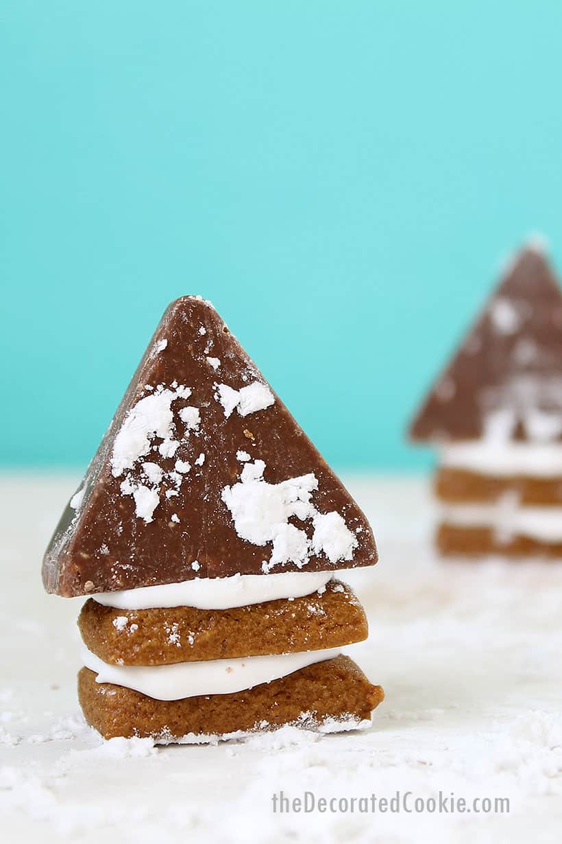 bite-sized gingerbread houses 