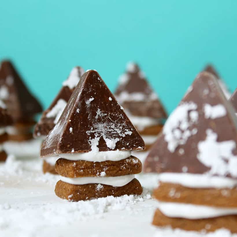 bite-sized gingerbread houses 