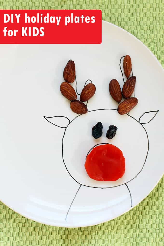 DIY Christmas plates from plain white dishes and a China Paint Pen.