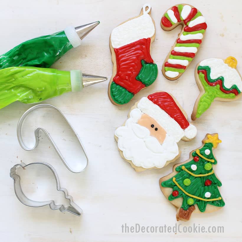 decorated Christmas ornaments cookies