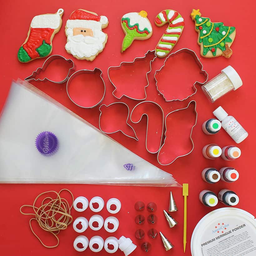 decorated Christmas ornaments cookies