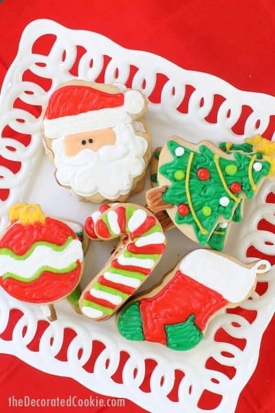 decorated Christmas ornaments cookies