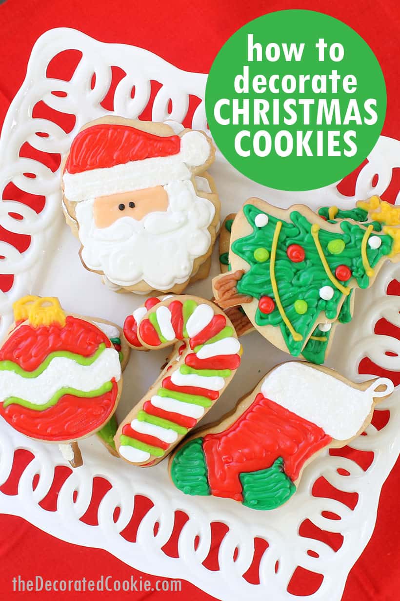 decorated Christmas ornaments cookies