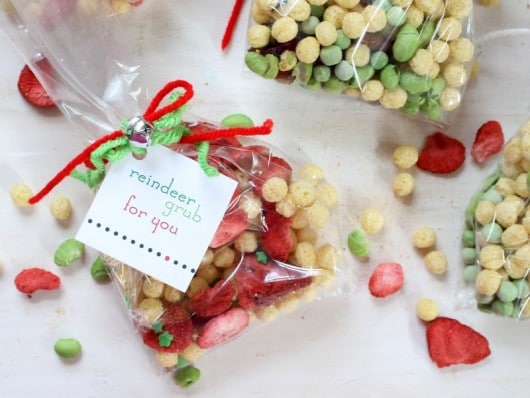 Reindeer feed snacks and free printable