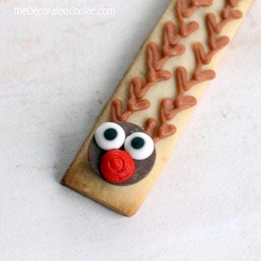 Rudolph cookie sticks for Christmas 