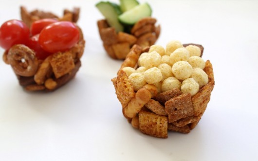 Mini edible snack mix snack cups