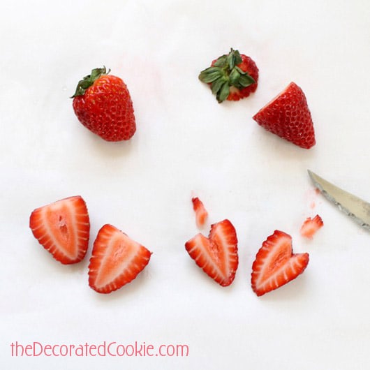 chocolate-covered strawberries on a stick for Valentine's Day 