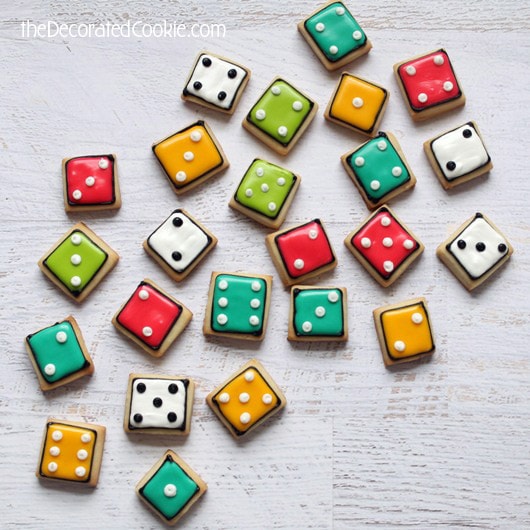 dice cookies for game night 