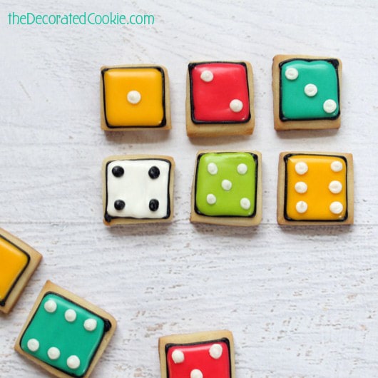 dice cookies for game night 