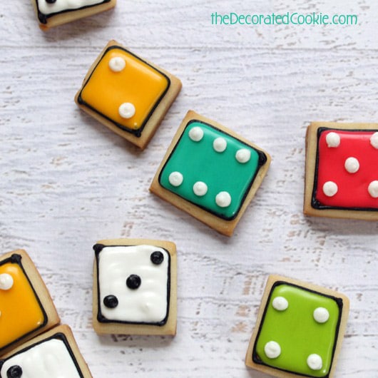 dice cookies for game night 