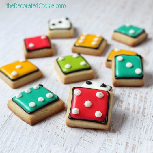 dice cookies for game night 