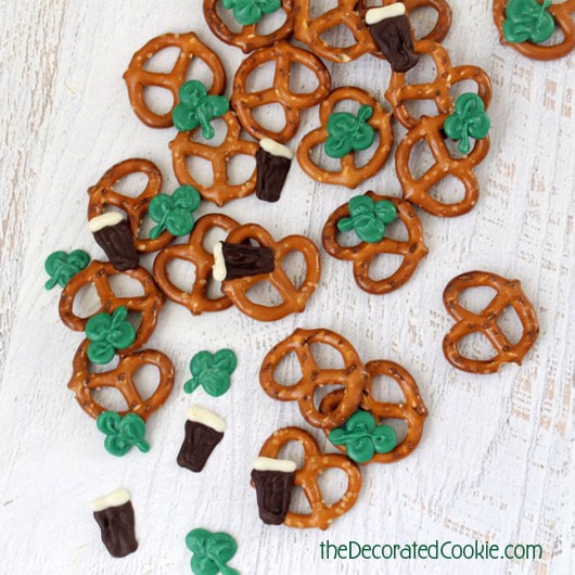 Guinness and shamrock St. Patrick's Day snack mix