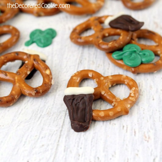 Guinness and shamrock St. Patrick's Day snack mix