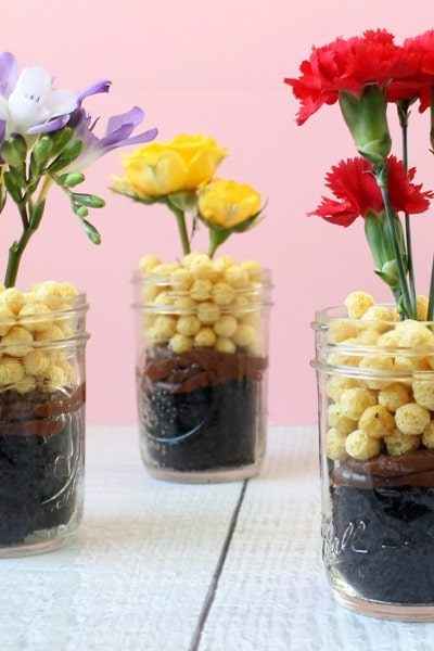 Flower Chocolate Cake Cups