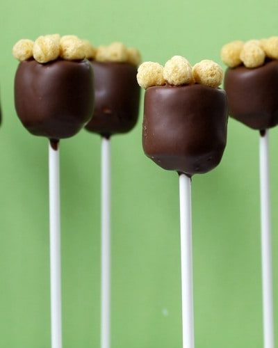 Pot of Gold Marshmallow Pops for St. Patrick's Day