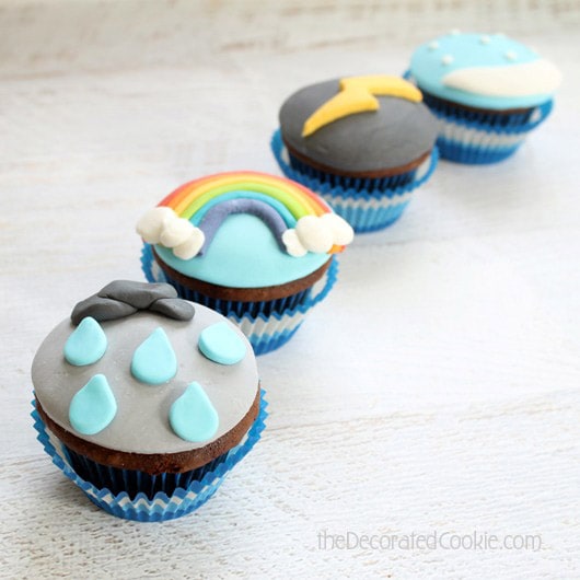how to make weather cupcakes 
