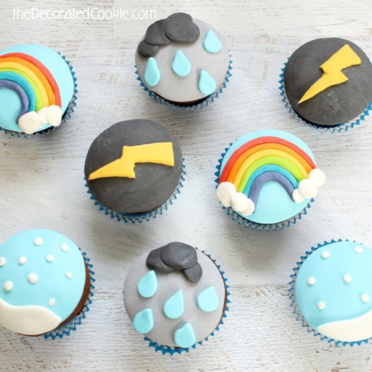 how to make weather cupcakes 