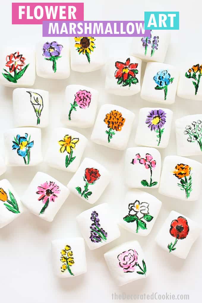 flower marshmallow art