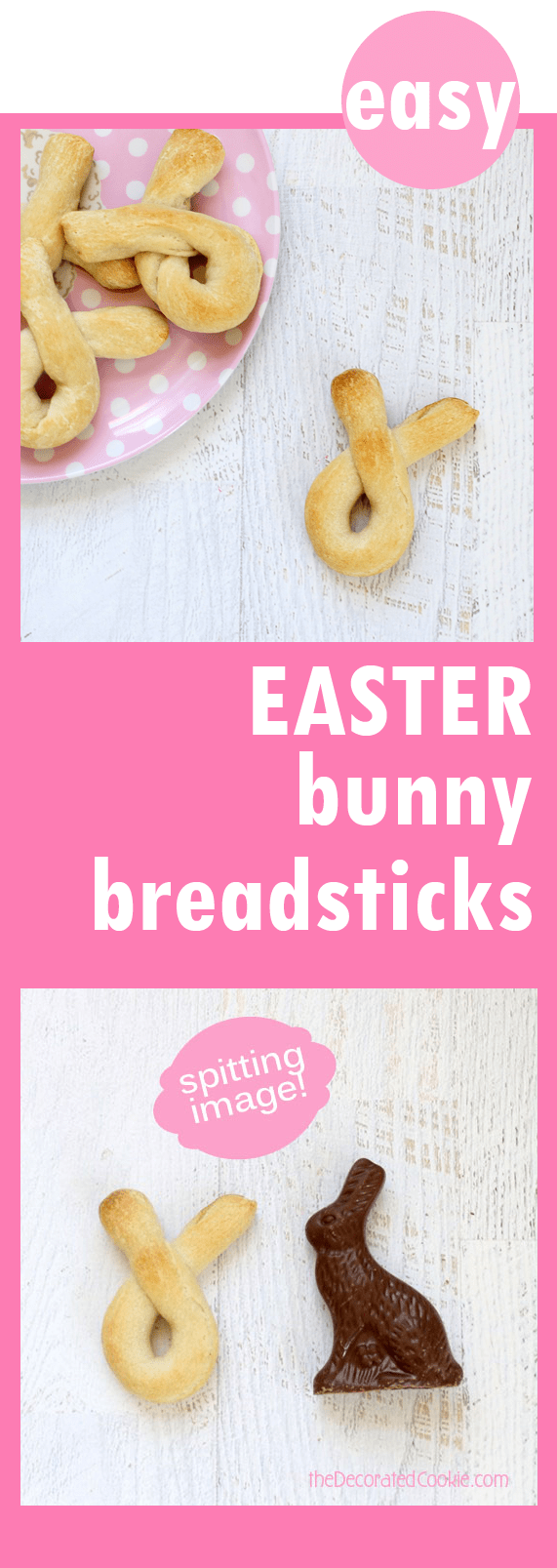 easy bunny breadsticks for Easter dinner 