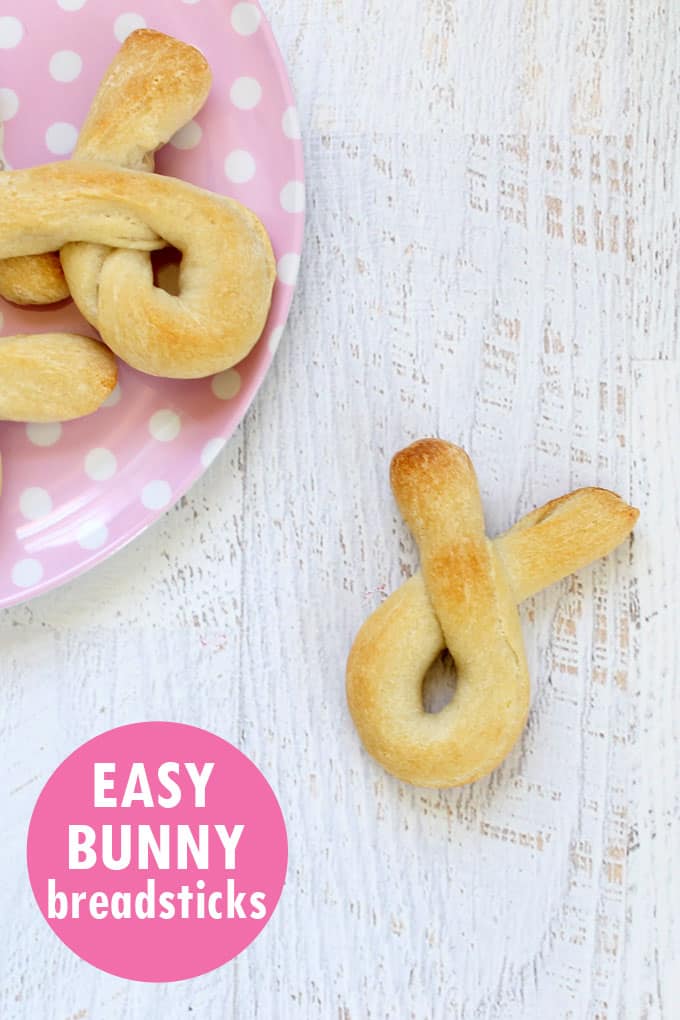 Easy BUNNY BREADSTICKS for Easter dinner with Pillsbury breadsticks