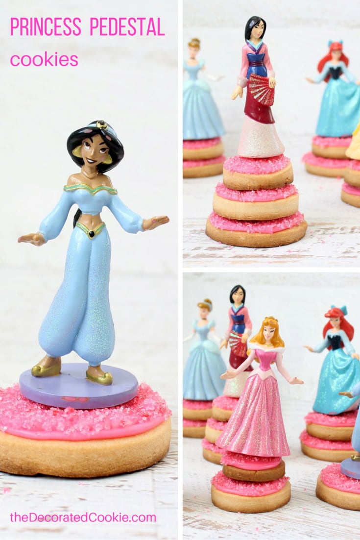 pink princess pedestal cookies 