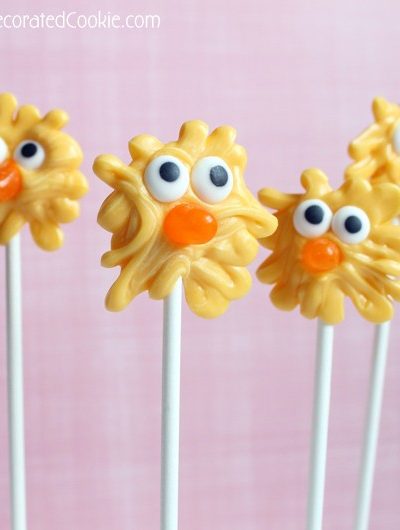 chick candy pops for easter