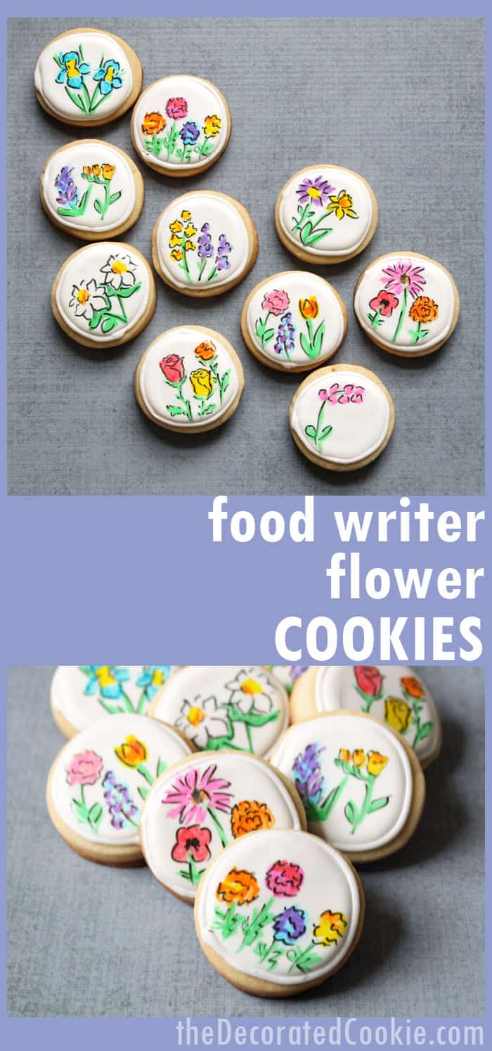 How to decorate cookies with food writers: Flower cookies for Mother's Day and spring 