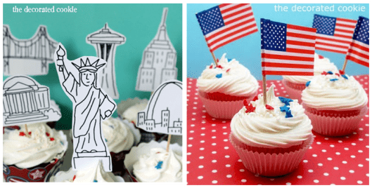 4th of july cupcakes