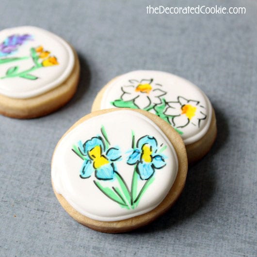 mother's day flower cookies