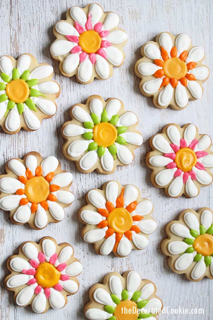 How to decorate daisy cookies for Spring. 