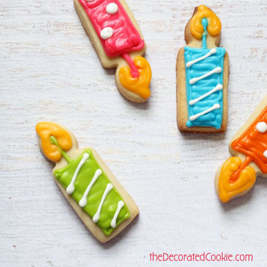 how to make birthday candle cookies 