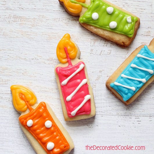 how to make birthday candle cookies 