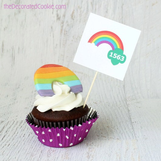 how to make fondant rainbow cupcake toppers 