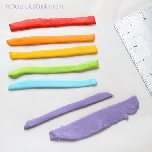 how to make fondant rainbow cupcake toppers 