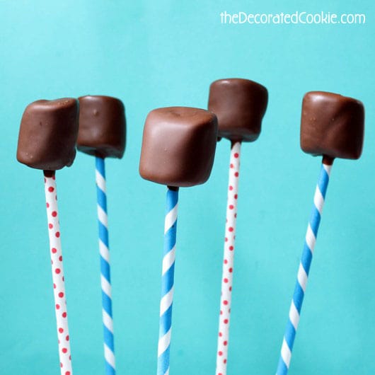 magic shell marshmallow pops