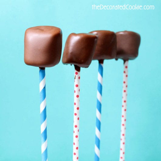 magic shell marshmallow pops