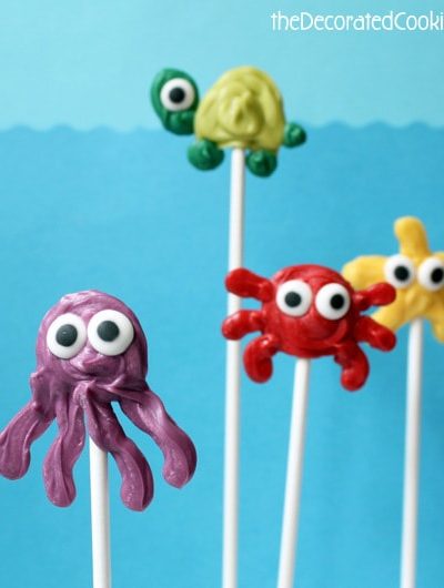 sea animal candy pops