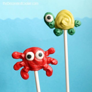 SEA ANIMAL CANDY POPS -- A fun food idea for summer.